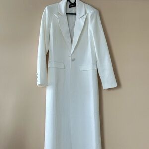 NOVA LUX Elegant White Long Suit Dress